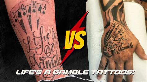 lifes a gamble tattoo|84+ Life a Gamble Tattoos You Need To See! .